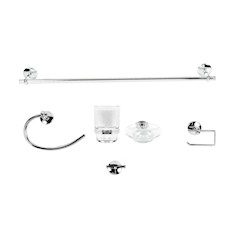 JUEGO DE ACCESORIOS EROS PARA BAÑO DE ZINC 6 PIEZAS