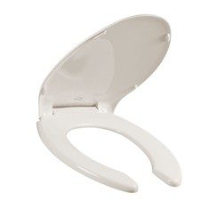 ASIENTO PARA BAÑO PLÁSTICO ALARGADO HUESO FRENTE ABIERTO BEMIS