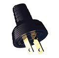 CLAVIJA VINIL DE 125 VOLTS NEGRO LEVITON