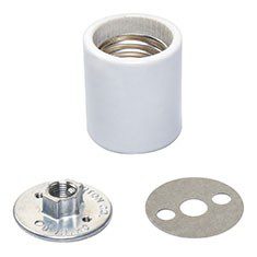 PORTALÁMPARA DE PORCELANA BLANCO LEVITON