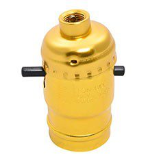 PORTALÁMPARA DORADO 6.5 X 5 X 3 CM