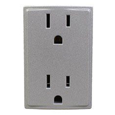 TOMA DUPLEX 2 PUERTOS+T 127 VCA 15A PLATA SCHNEIDER ELECTRIC