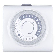 TEMPORIZADOR MECÁNICO BÁSICO 1 SERVICIO 24 HORAS BLANCO