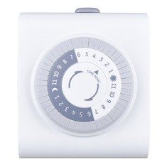 TEMPORIZADOR MECÁNICO 2 SERVICIOS 24 HORAS BLANCO