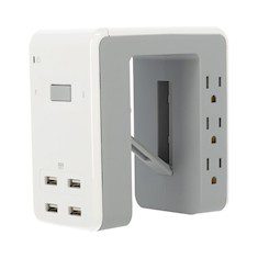 SUPRESOR DE PICOS CON 6 TOMAS Y 4 PUERTOS DE USB