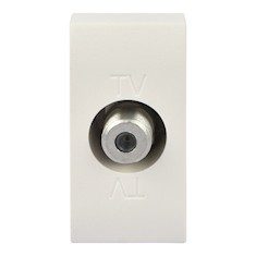 TOMA DE TV PLÁSTICO BLANCO