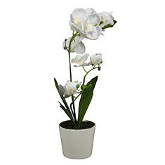 ORQUÍDEA ARTIFICIAL DE 50 CM CON MACETA CERÁMICA