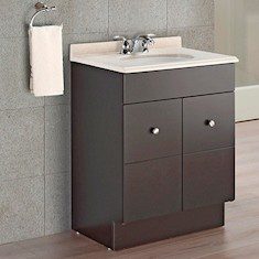 GABINETE PARA BAÑO MADRID CAFÉ CON LAVABO 89.5 X 62.2 X 42.2 CM DE PISO