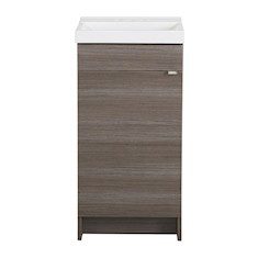 GABINETE PARA BAÑO WELLINGTON GRIS CON LAVABO 87.9 X 43.2 X 32.5 CM DE PISO