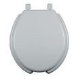 ASIENTO PARA BAÑO PLÁSTICO REDONDO BLANCO FRENTE ABIERTO BEMIS