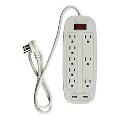 MULTICONTACTO SUPRESOR DE PICOS CON USB DE 22.5 CM