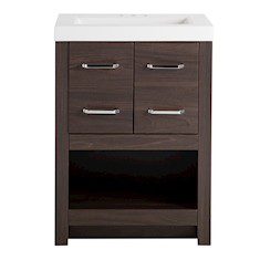 GABINETE PARA BAÑO FIORENZA CAFÉ CON LAVABO 87.4 X 42.7 X 62.2 CM DE PISO