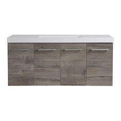 GABINETE PARA BAÑO STELLA CAFÉ CON LAVABO 56.5 X 123.2 X 47.6 CM EMPOTRABLE