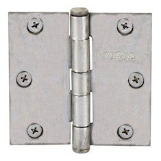 BISAGRA CON CABEZA PLANA 7.62 X 7.62 CM PLATA 2 PIEZAS