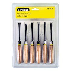 JUEGO DE GURBIAS 26.8 X 18.2 X 1.6 CM ACERO STANLEY 6 PIEZAS