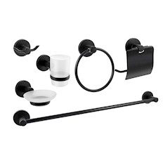 JUEGO DE ACCESORIOS PARA BAÑO RALEY DE ZINC 6 PIEZAS