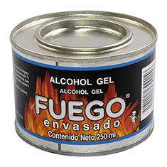 ALCOHOL EN GEL 250 ML NEGRO FUEGO ENVASADO