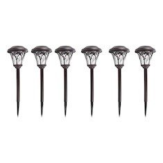 6 PACK ESTACA SOLAR NEGRA 8LM