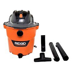 ASPIRADORA SECO-MOJADO DE 12 GALONES Y DE 5.0 HP DE POTENCIA. INCLUYE FILTRO, MANGUERA Y ACCESORIOS.