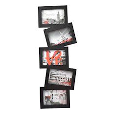 PORTARRETRATOS 5 FOTOS NEGRO