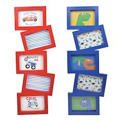 PORTARRETRATOS 5 FOTOS DISPONIBLE EN COLOR AZUL Y ROJO