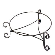 BASE PARA MACETA DE METAL 39.5 X 18 CM NEGRA