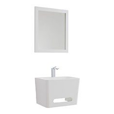VANITY SAN DENIS 40 X 58 CM, BLANCO CON TOALLERO Y