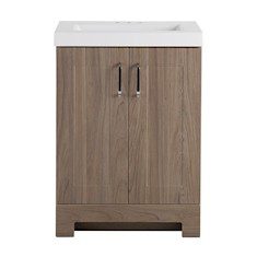 GABINETE PARA BAÑO CHARLENE CAFÉ CON LAVABO 87.5 X 62 X 42.7 CM DE PISO