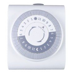 TEMPORIZADOR ELECTROMECÁNICO 1 SERVICIO 24 HORAS BLANCO