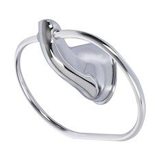 TOALLERO DE ARGOLLA METAL PLATA