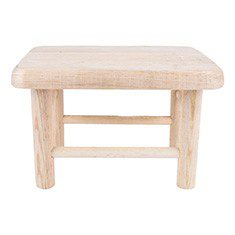 BANCO DE PINO NATURAL CAFÉ DE 20 CM