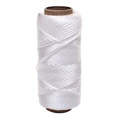 PIOLA BLANCA TORCIDA DE NAILON ROLLO DE 6,850 CM
