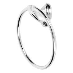 TOALLERO DE ARGOLLA PARA BAÑO ZINC PLATA