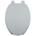 ASIENTO PARA BAÑO PLÁSTICO ALARGADO BLANCO FRENTE ABIERTO BEMIS