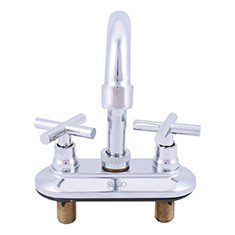 LLAVE MEZCLADORA PARA LAVABO 4 PULGADAS BRILLANTE RUGO