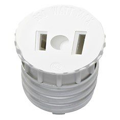 ADAPTADOR PORTALÁMPARA A CONTACTO BLANCO LEVITON