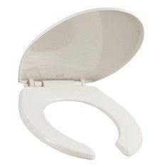 ASIENTO PARA BAÑO PLÁSTICO REDONDO HUESO FRENTE ABIERTO BEMIS