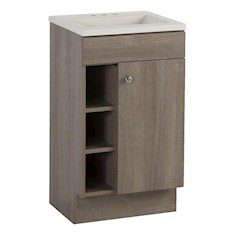 GABINETE PARA BAÑO CARTAGENA CAFÉ CON LAVABO 84.15 X 46.36 X 42.2 CM DE PISO