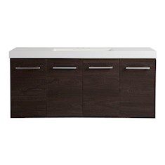MUEBLE PARA BAÑO STELLA CAFÉ CON LAVABO 123.2 X 56.5 X 47.6 CM EMPOTRABLE