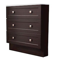 MUEBLE PARA BAÑO DAKOTA NEGRO CON LAVABO 87.3 X 77.4 X 47.6 CM DE PISO
