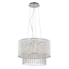 COLGANTE DE 7 LUCES HELENA 42.5 X 20 CM PLATA DECOR LIVING