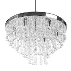 CANDIL COLGANTE CROMADO 7 LUCES INCLUIDAS