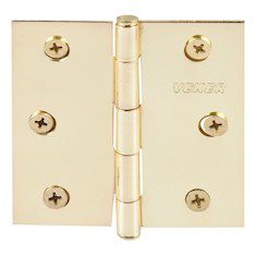 BISAGRA DE CABEZA PLANA 3 X 3 PULGADAS LATON 2 PIEZAS