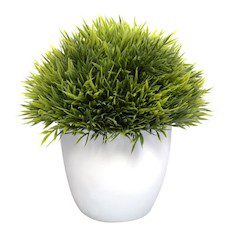 PLANTA DECORATIVA PASTO CORTO ARTIFICIAL BLANCO 17 X 14 CM