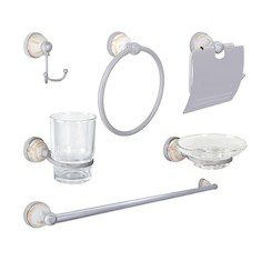JUEGO DE ACCESORIOS NEIVA PARA BAÑO DE ZINC 6 PIEZAS