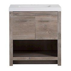 GABINETE PARA BAÑO ARTELLA GRIS CON LAVABO 87.33 X 77.47 X 47.63 CM DE PISO