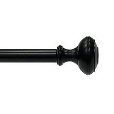SET DE CORTINERO AJUSTABLE SIMPLE ESTILO KNOB DE 71.12 A 120 CM PLATA NÍQUEL CEPILLADO