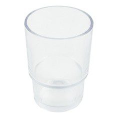 VASO CEPILLERO DE VIDRIO TRANSPARENTE FLOWELL